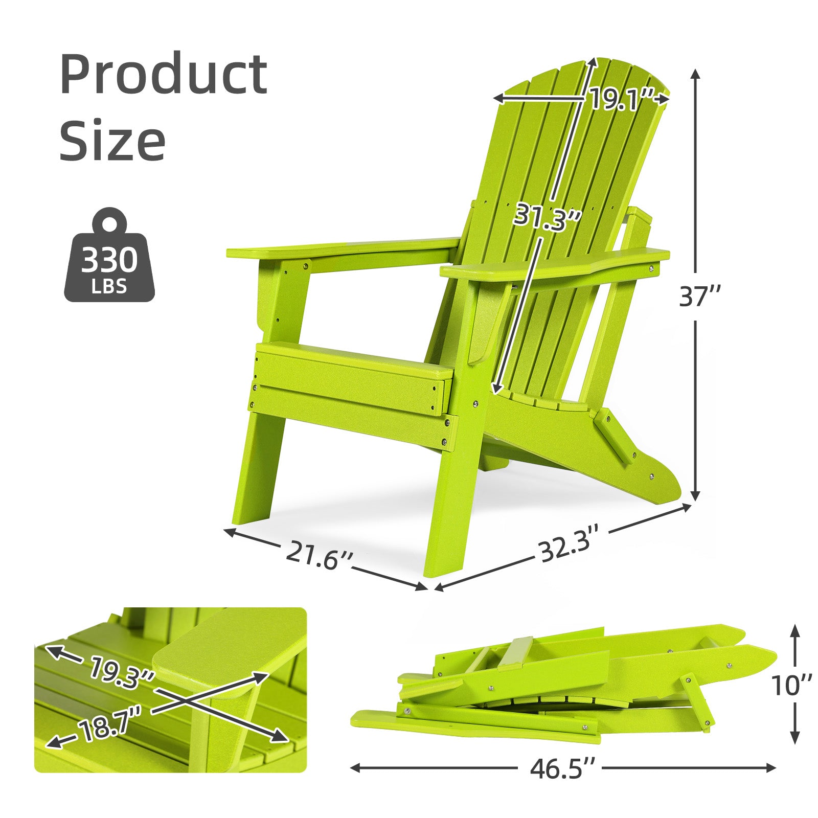Aoodor_Folding_Adirondack_Chair_Lemon_Green-4-1